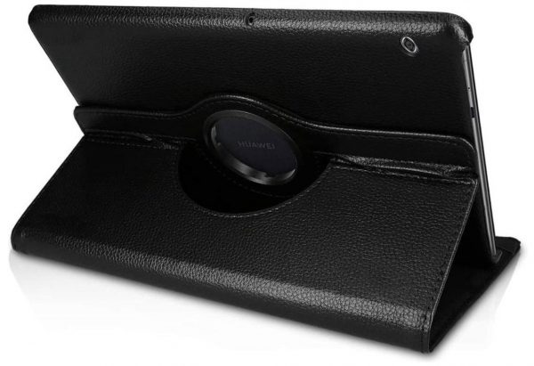 LuxeBass Hoesje geschikt voor Huawei MediaPad T5 Multi Stand Case - 360° Draaibaar - Zwart