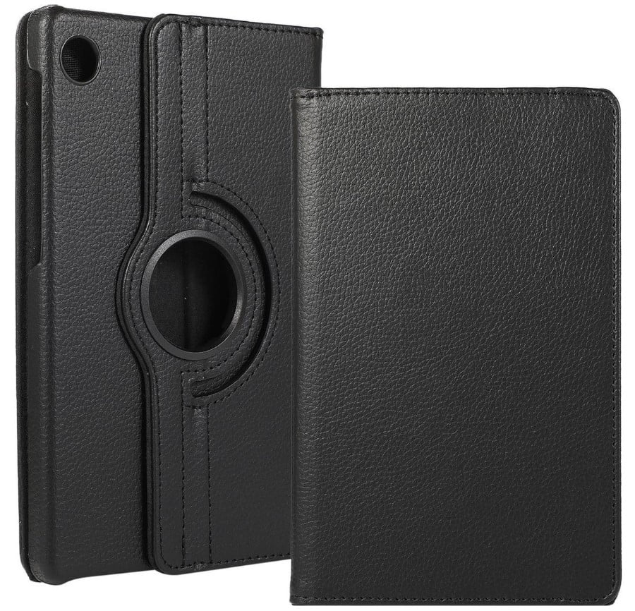 LuxeBass Hoesje geschikt voor Huawei MediaPad T8 8 inch tablethoes Draaibaar Hoesje - zwart