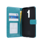 LuxeBass hoesje geschikt voor Oppo A5 / Oppo A9 hoesje book case Turquoise met tempered glas screen Protector