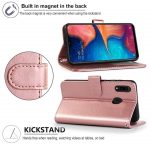 LuxeBass hoesje geschikt voor Oppo A72 hoesje book case Rosegoud met tempered glas screen Protector