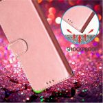 LuxeBass hoesje geschikt voor Oppo A72 hoesje book case Rosegoud met tempered glas screen Protector