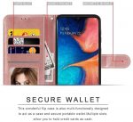 LuxeBass hoesje geschikt voor Oppo A72 hoesje book case Rosegoud met tempered glas screen Protector