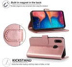 LuxeBass hoesje geschikt voor Oppo A9 hoesje book case rose goud met tempered glas screen Protector