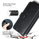 LuxeBass hoesje geschikt voor Oppo A9 hoesje book case zwart met tempered glas screen Protector