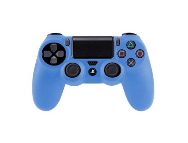 LuxeBass hoesje geschikt voor Silicone Hoes / Skin voor Playstation 4 PS4 Controller Blauw