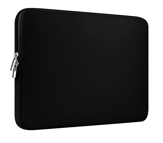 LuxeBass Universele Sleeve Hoes Zwart - Macbook / Laptop 15.6 Inch