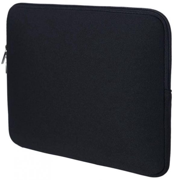 LuxeBass Zwart universele sleeve hoes Macbook / Laptop 13 Inch