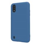 Hoesje geschikt voor Samsung Galaxy A01 siliconen hoesje - Blauw