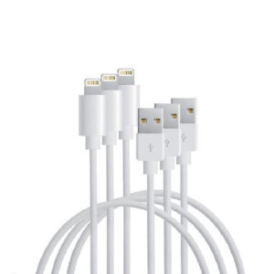 Apple iPhone XR Oplaadkabel 3 meter USB A naar Lightning - Wit (3-pack)