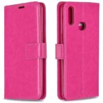LuxeBass Hoesje geschikt voor Honor 9S hoesje book case + 2x Glas Screenprotector roze