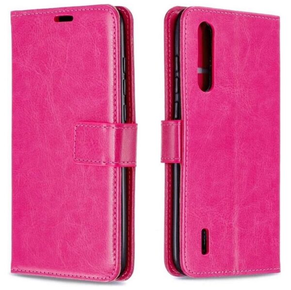LuxeBass Hoesje geschikt voor Honor 9S hoesje book case + 2x Glas Screenprotector roze