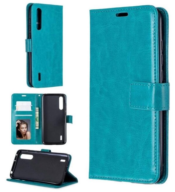 LuxeBass Hoesje geschikt voor Honor 9S hoesje book case + 2x Glas Screenprotector turquiose