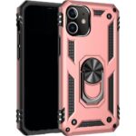 Hoesje geschikt voor iPhone 11 Hoesje - Anti-Shock Hardcase Hybrid Ring Armor - Rosegoud