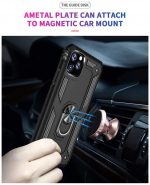 Hoesje geschikt voor iPhone 11 Pro Hoesje - Anti-Shock Hybrid Ring Armor Blauw