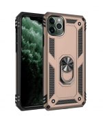 Hoesje geschikt voor iPhone 11 Pro Hoesje - Anti-Shock Hybrid Ring Armor Goud