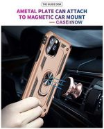 Hoesje geschikt voor iPhone 11 Pro Hoesje - Anti-Shock Hybrid Ring Armor Goud
