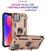 Hoesje geschikt voor iPhone 11 Pro Hoesje - Anti-Shock Hybrid Ring Armor Goud