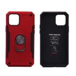 Hoesje geschikt voor iPhone 11 Pro Hoesje - Anti-Shock Hybrid Ring Armor Rood