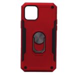 Hoesje geschikt voor iPhone 11 Pro Hoesje - Anti-Shock Hybrid Ring Armor Rood
