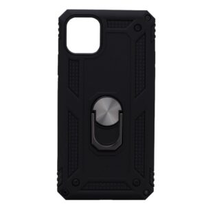 Hoesje geschikt voor iPhone 11 Pro Max Hoesje - Anti-Shock Hybrid Ring Armor Zwart