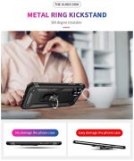 Hoesje geschikt voor iPhone 12 Hoesje - Anti-Shock Hybrid Ring Armor zwart