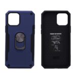 Hoesje geschikt voor iPhone 12 Pro Hoesje - Anti-Shock Hybrid Ring Armor Blauw