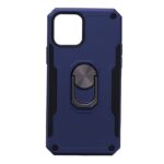 Hoesje geschikt voor iPhone 12 Pro Hoesje - Anti-Shock Hybrid Ring Armor Blauw