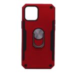 Hoesje geschikt voor iPhone 12 Pro Hoesje - Anti-Shock Hybrid Ring Armor rood