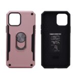 Hoesje geschikt voor iPhone 12 Pro Hoesje - Anti-Shock Hybrid Ring Armor Rosegoud