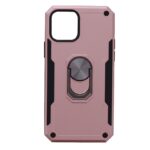 Hoesje geschikt voor iPhone 12 Pro Hoesje - Anti-Shock Hybrid Ring Armor Rosegoud