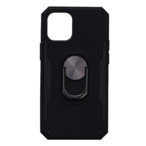 Hoesje geschikt voor iPhone 12 Pro Hoesje - Anti-Shock Hybrid Ring Armor Zwart