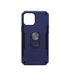 Hoesje geschikt voor iPhone 12 Pro Max Hoesje - Anti-Shock Hybrid Ring Armor Blauw