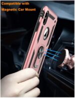 Hoesje geschikt voor iPhone 12 Pro Max Hoesje - Anti-Shock Hybrid Ring Armor Rosegoud