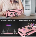 Hoesje geschikt voor iPhone 12 Pro Max Hoesje - Anti-Shock Hybrid Ring Armor Rosegoud