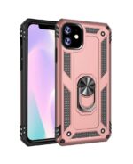 Hoesje geschikt voor iPhone 12 Pro Max Hoesje - Anti-Shock Hybrid Ring Armor Rosegoud