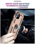 Hoesje geschikt voor iPhone X/Xs Hoesje - Anti-Shock Hybrid Ring Armor Goud