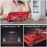 Hoesje geschikt voor iPhone X/Xs Hoesje - Anti-Shock Hybrid Ring Armor rose Rood