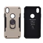 Hoesje geschikt voor iPhone XR Hoesje - Anti-Shock Hybrid Ring Armor goud