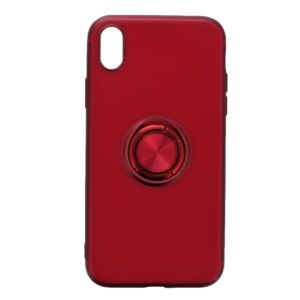 Hoesje geschikt voor iPhone XR Hoesje - Anti-Shock Hybrid Ring Armor rood