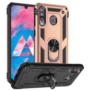 Hoesje geschikt voor Motorola G8 Power Hoesje - Anti-Shock Hybrid Ring Armor Goud