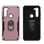Hoesje geschikt voor Motorola G8 Power Hoesje - Anti-Shock Hybrid Ring Armor Rosegoud