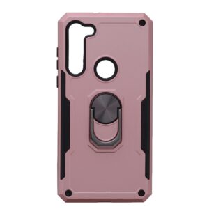 Hoesje geschikt voor Motorola G8 Power Hoesje - Anti-Shock Hybrid Ring Armor Rosegoud