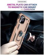 Hoesje geschikt voor Samsung Galaxy A10 Hoesje - Anti-Shock Hybrid Ring Armor Rosegoud