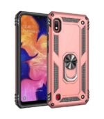 Hoesje geschikt voor Samsung Galaxy A10 Hoesje - Anti-Shock Hybrid Ring Armor Rosegoud