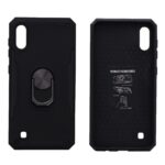 Hoesje geschikt voor Samsung Galaxy A10 Hoesje - Anti-Shock Hybrid Ring Armor Zwart