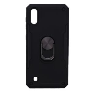 Hoesje geschikt voor Samsung Galaxy A10 Hoesje - Anti-Shock Hybrid Ring Armor Zwart