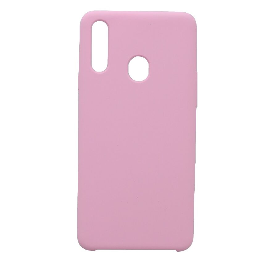 Hoesje geschikt voor Samsung Galaxy A20s siliconen hoesje - Licht roze