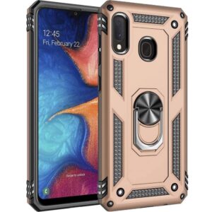 Hoesje geschikt voor Samsung Galaxy A40 Hoesje - Anti-Shock Hybrid Ring Armor Roze