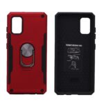 Hoesje geschikt voor Samsung Galaxy A41 Hoesje - Anti-Shock Hybrid Ring Armor Rood