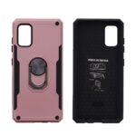 Hoesje geschikt voor Samsung Galaxy A41 Hoesje - Anti-Shock Hybrid Ring Armor Rosegoud